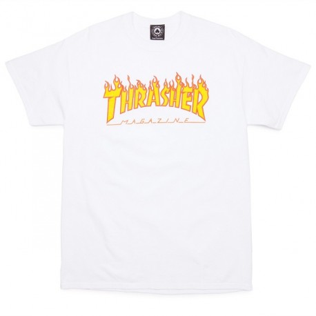 Camiseta THRASHER 'Flame' white